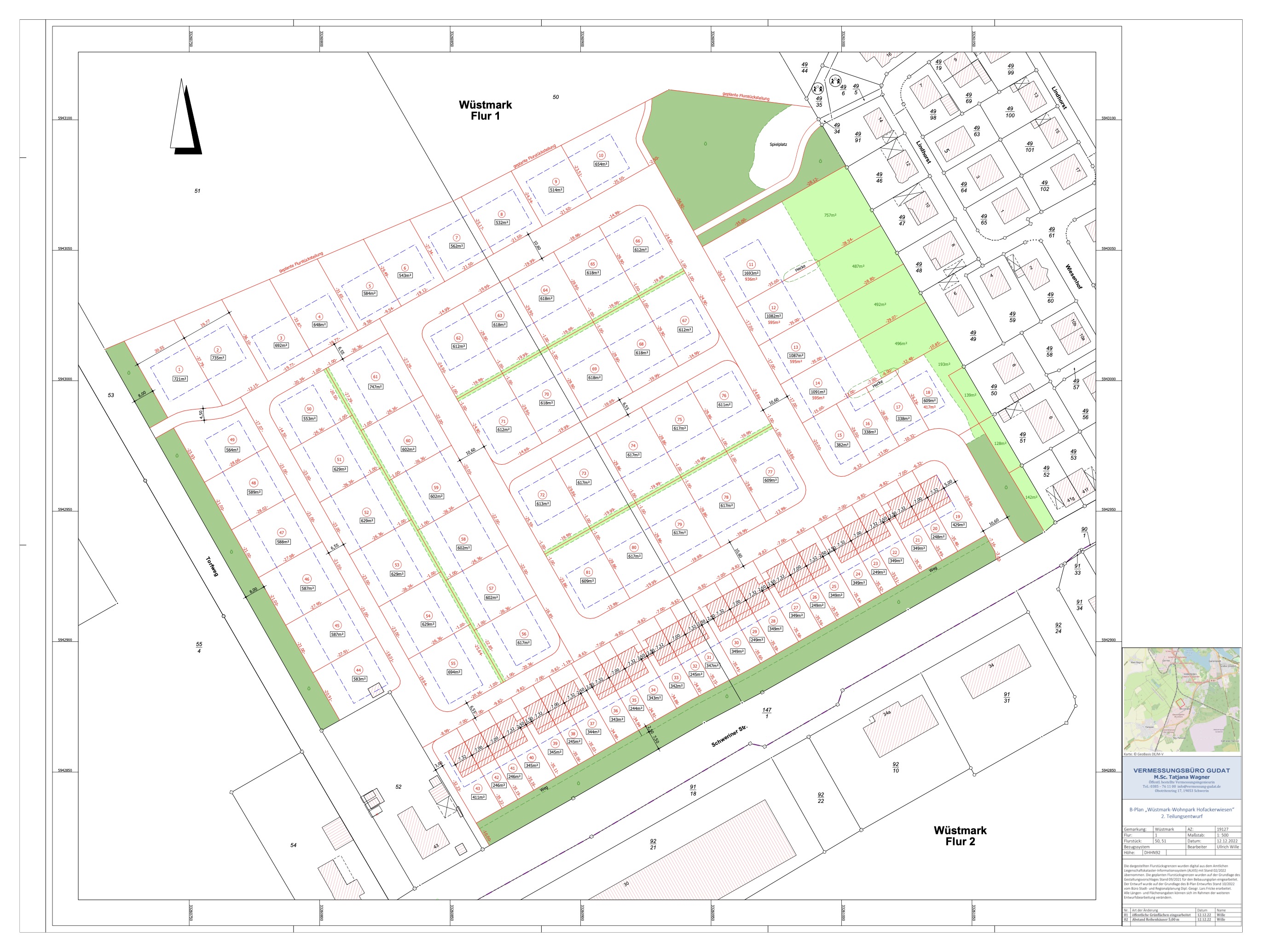 Lageplan Schwerin-Wüstmark